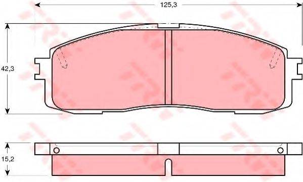 TRW GDB872 Комплект гальмівних колодок, дискове гальмо