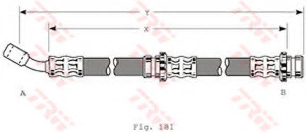 TRW PHD198 Гальмівний шланг