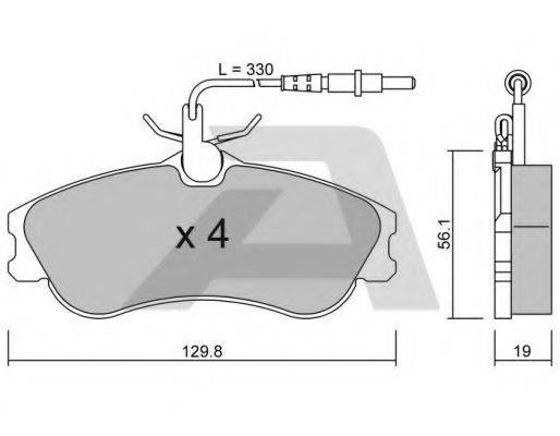 AISIN BPCI1003 Комплект гальмівних колодок, дискове гальмо