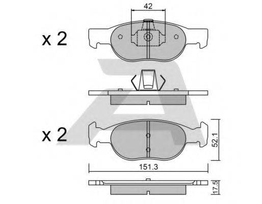 AISIN BPFI1002 Комплект гальмівних колодок, дискове гальмо