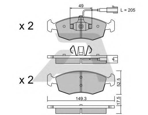 AISIN BPFI1007 Комплект гальмівних колодок, дискове гальмо