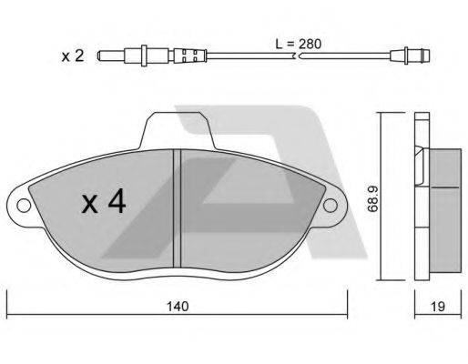 AISIN BPFI1012 Комплект гальмівних колодок, дискове гальмо