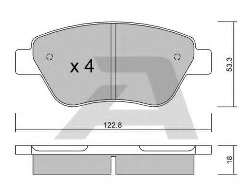 AISIN BPFI1026 Комплект гальмівних колодок, дискове гальмо