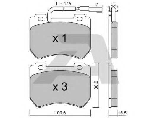 AISIN BPFI1034 Комплект гальмівних колодок, дискове гальмо