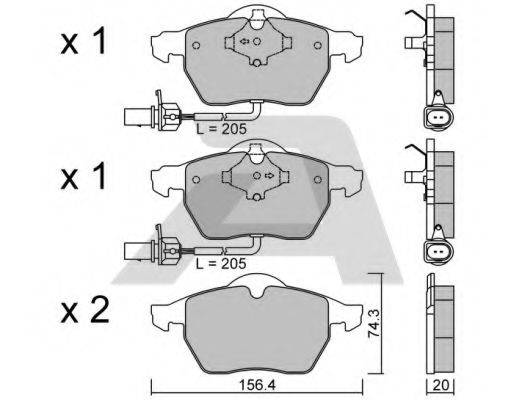 AISIN BPVW1010 Комплект гальмівних колодок, дискове гальмо