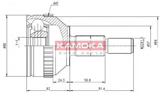 KAMOKA 6712 Шарнірний комплект, приводний вал