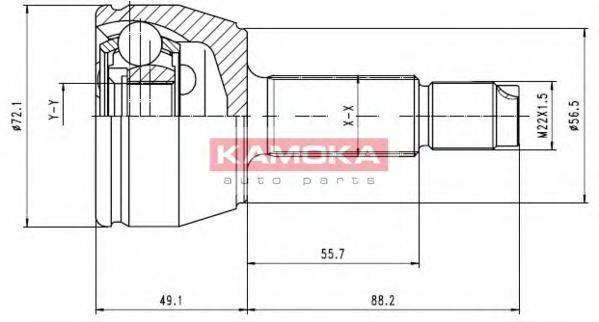 KAMOKA 6802 Шарнірний комплект, приводний вал