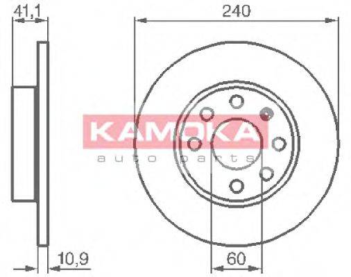 KAMOKA 1032258 гальмівний диск