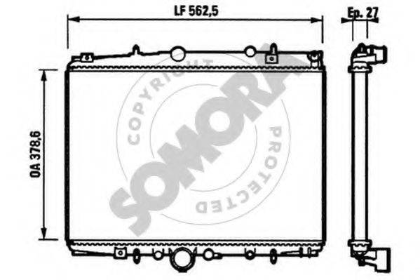 SOMORA 052340 Радіатор, охолодження двигуна