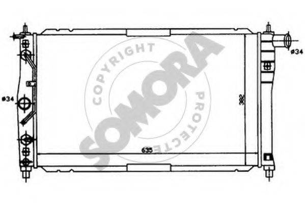SOMORA 061041 Радіатор, охолодження двигуна