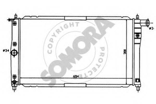 SOMORA 063040 Радіатор, охолодження двигуна