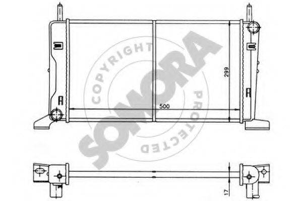 SOMORA 091240 Радіатор, охолодження двигуна