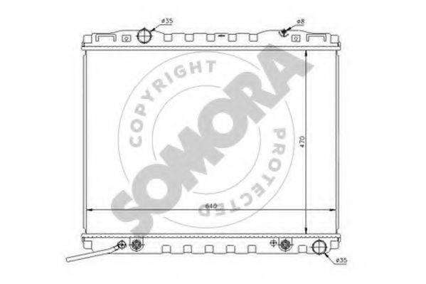 SOMORA 114040A Радіатор, охолодження двигуна