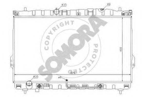 SOMORA 137040A Радіатор, охолодження двигуна