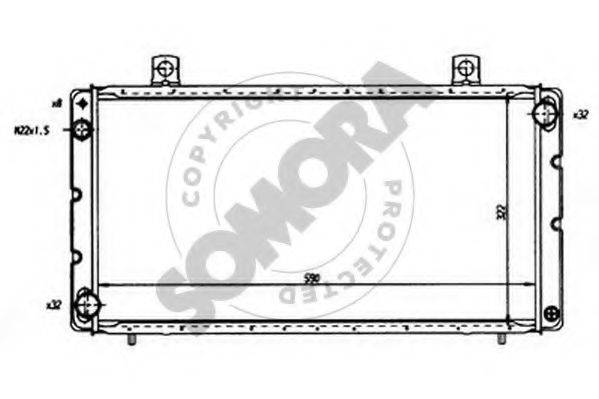 SOMORA 271040 Радіатор, охолодження двигуна