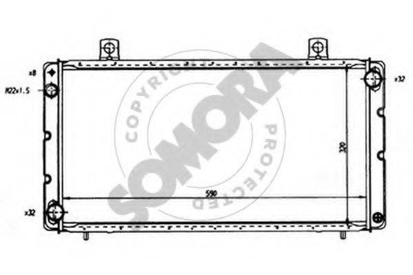 SOMORA 271041 Радіатор, охолодження двигуна