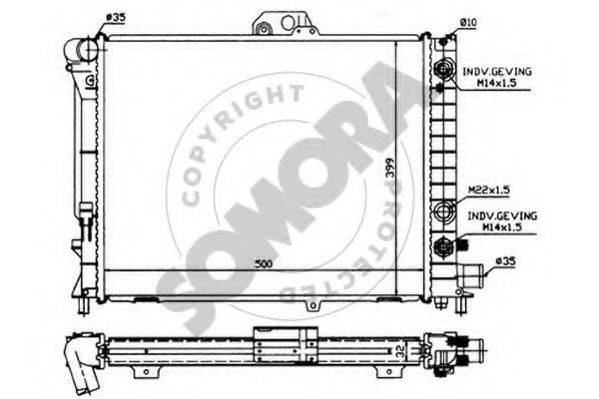 SOMORA 272045 Радіатор, охолодження двигуна