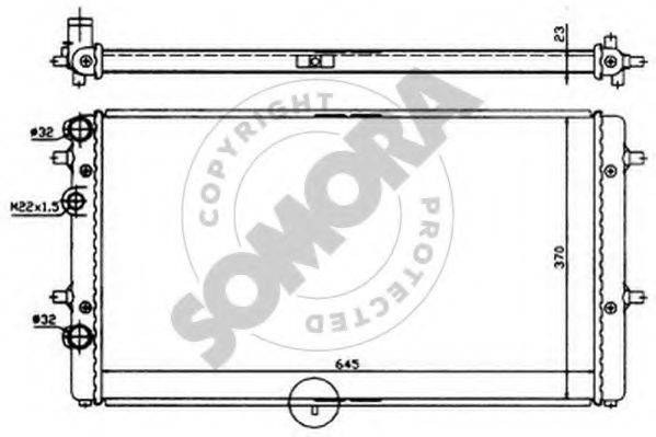 SOMORA 280440 Радіатор, охолодження двигуна