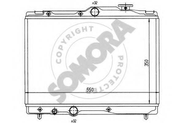 SOMORA 314142 Радіатор, охолодження двигуна