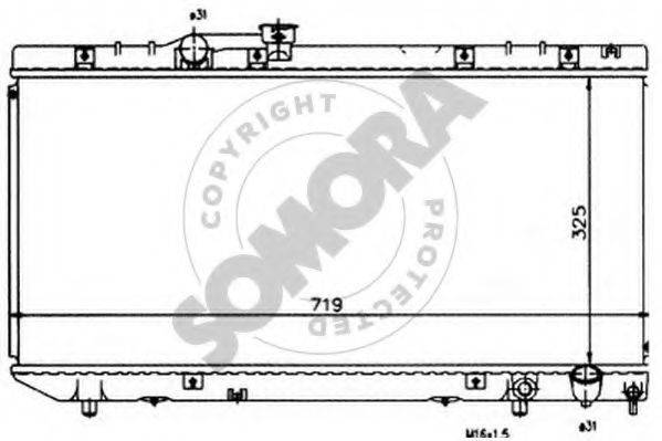 SOMORA 317440 Радіатор, охолодження двигуна