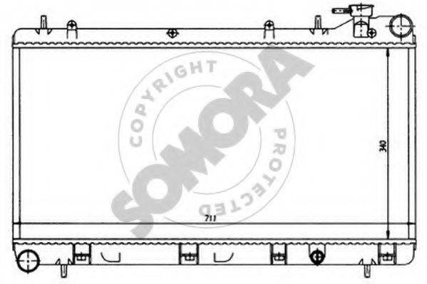 SOMORA 331040 Радіатор, охолодження двигуна