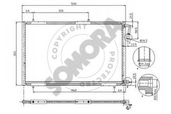 SOMORA 221360A Конденсатор, кондиціонер