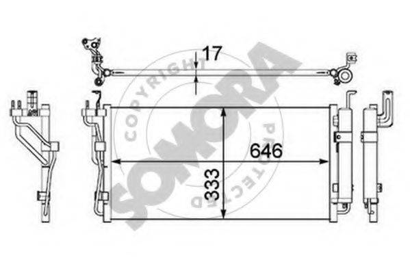SOMORA 117060B Конденсатор, кондиціонер
