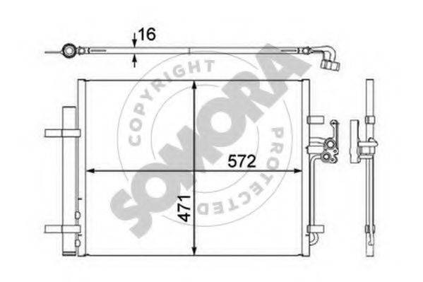 SOMORA 363460 Конденсатор, кондиціонер