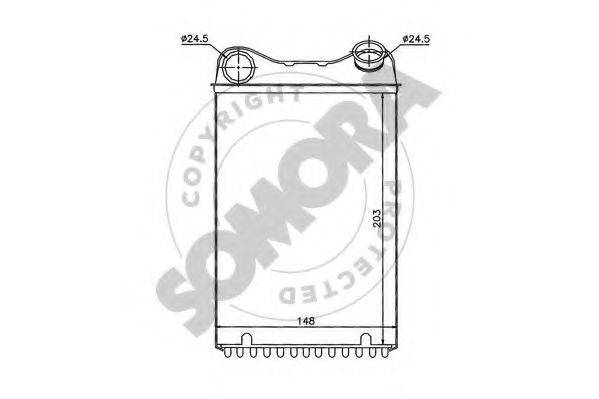 SOMORA 081350A Теплообмінник, опалення салону