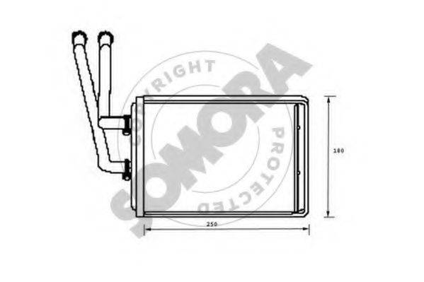 SOMORA 085250 Теплообмінник, опалення салону