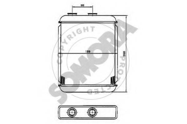 SOMORA 211850 Теплообмінник, опалення салону