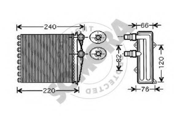 SOMORA 245150A Теплообмінник, опалення салону