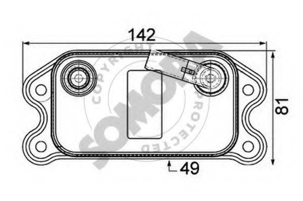 SOMORA 361465 масляний радіатор, моторне масло