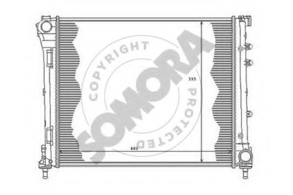 SOMORA 080240A Радіатор, охолодження двигуна