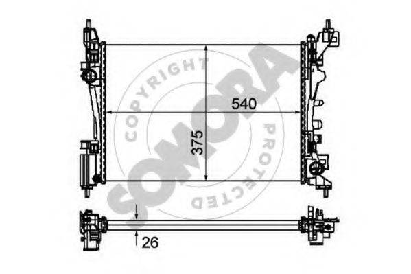 SOMORA 089040 Радіатор, охолодження двигуна