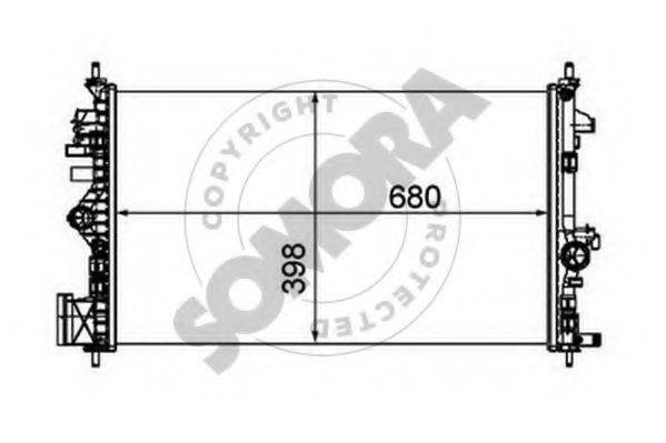 SOMORA 210840B Радіатор, охолодження двигуна