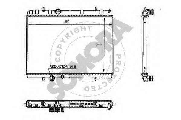 SOMORA 223440C Радіатор, охолодження двигуна