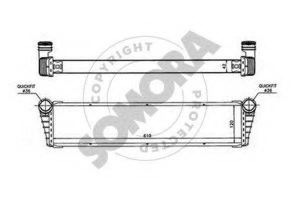 SOMORA 231140 Радіатор, охолодження двигуна