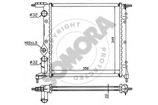 SOMORA 240741 Радіатор, охолодження двигуна