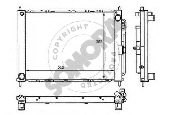 SOMORA 241140B Радіатор, охолодження двигуна