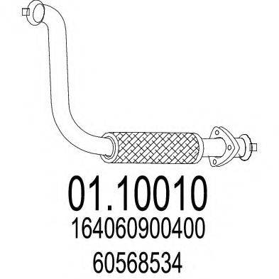 MTS 0110010 Труба вихлопного газу