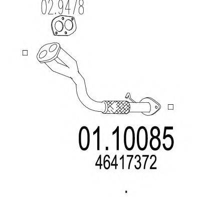 MTS 0110085 Труба вихлопного газу