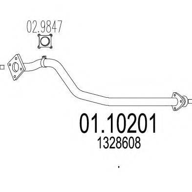 MTS 0110201 Труба вихлопного газу