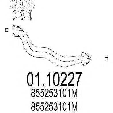 MTS 0110227 Труба вихлопного газу