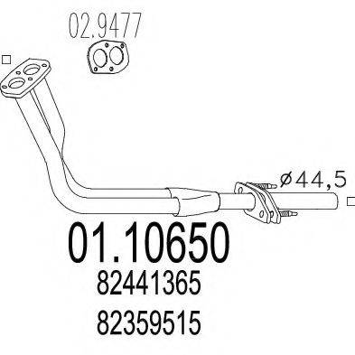 MTS 0110650 Труба вихлопного газу
