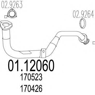 MTS 0112060 Труба вихлопного газу