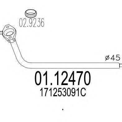 MTS 0112470 Труба вихлопного газу