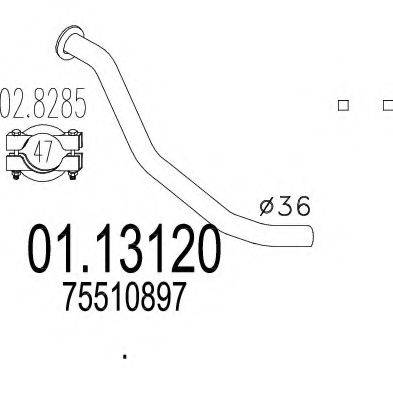 MTS 0113120 Труба вихлопного газу