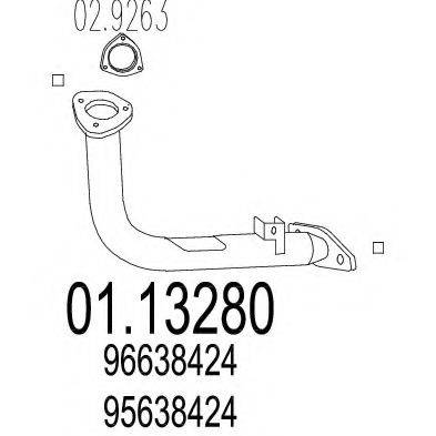 MTS 0113280 Труба вихлопного газу