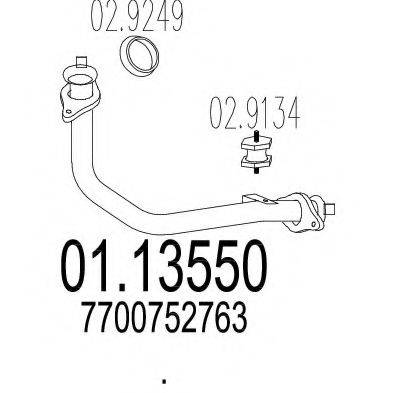 MTS 0113550 Труба вихлопного газу